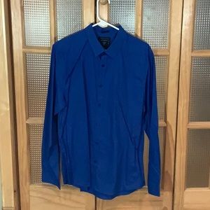Guess Button Down Blue Shirt L